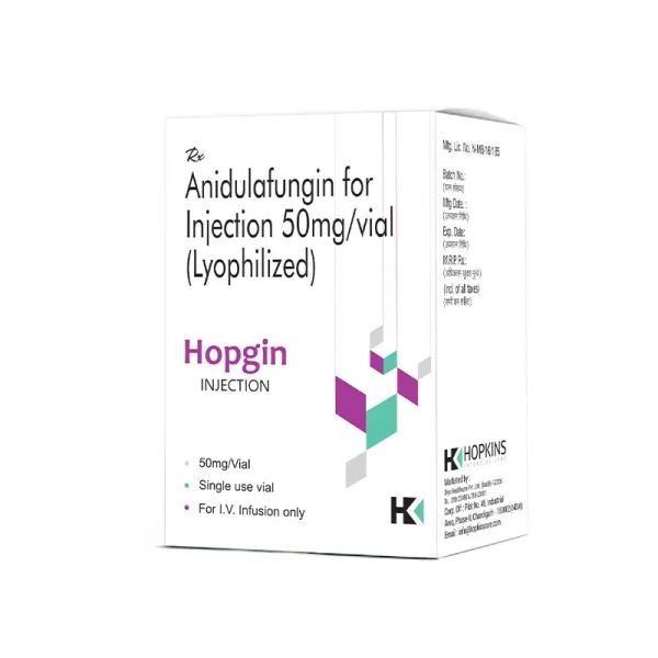 Anidulafungin For Injection 50mg/Vial (Lyophilized)